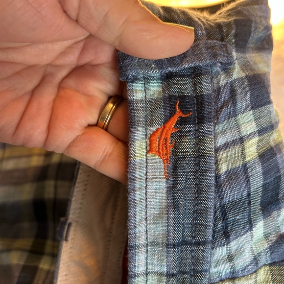 Tommy Bahama Flat Front Blue and Gray Shorts - Picture 4 of 8